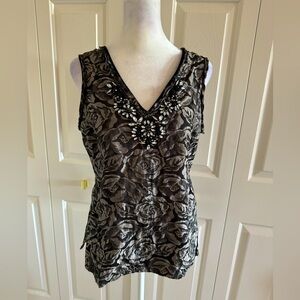 Tracy Reese Sequined Back Zip Top